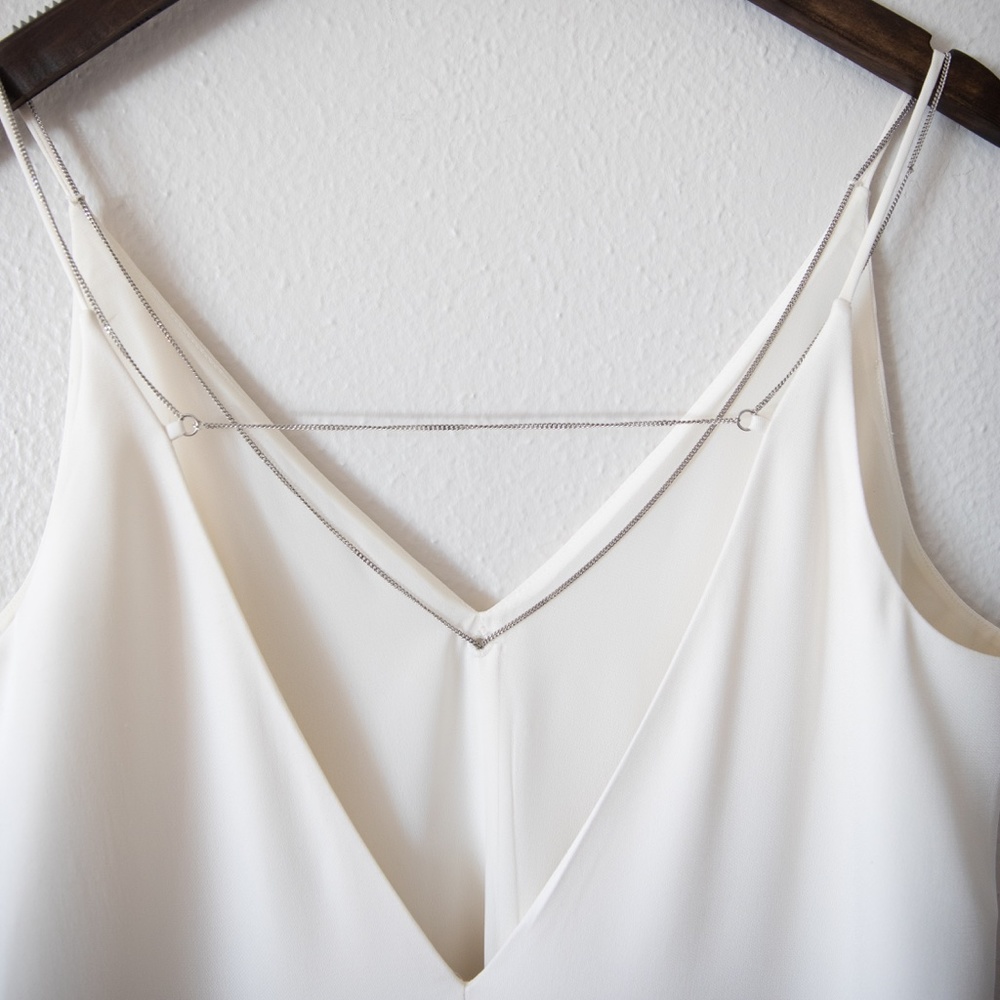 T by Alexander Wang Chain Stretch Crepe Slipdress - Picture 7 of 9